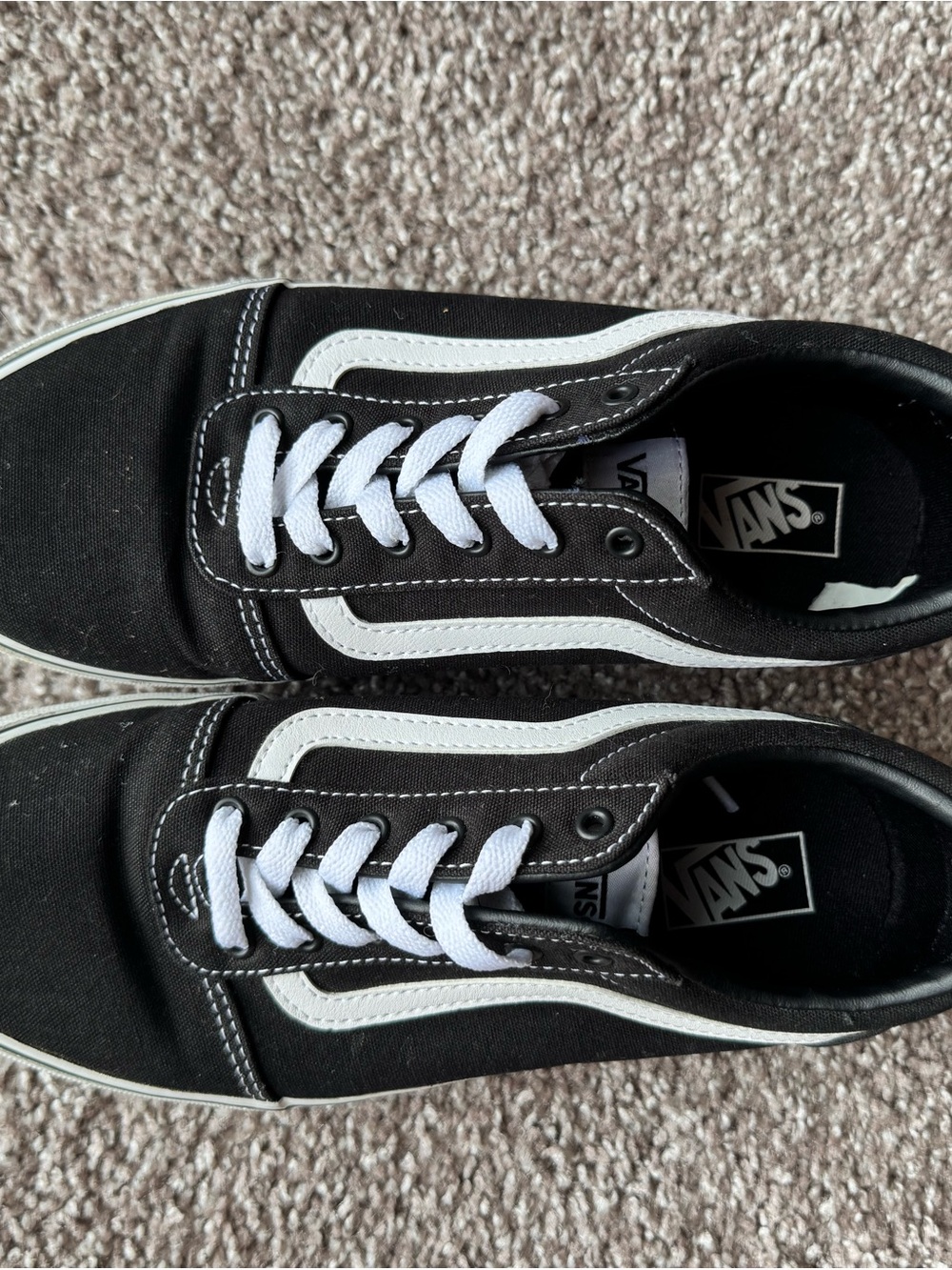 Vans Black and White Classic Low-Top Platform Sneakers